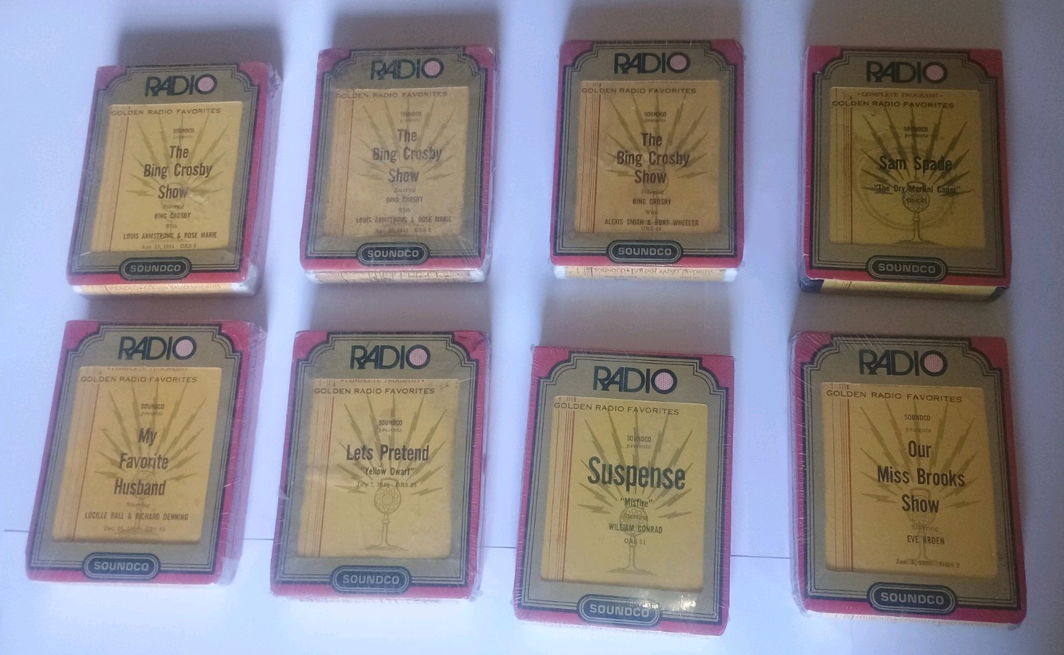 Vintage 1940\'s & 50\'s Radio (8) 8-Track Tapes  mixed lot  new sealed 