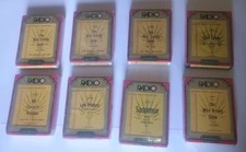 Vintage 1940's & 50's Radio (8) 8-Track Tapes  mixed lot  new sealed  picture