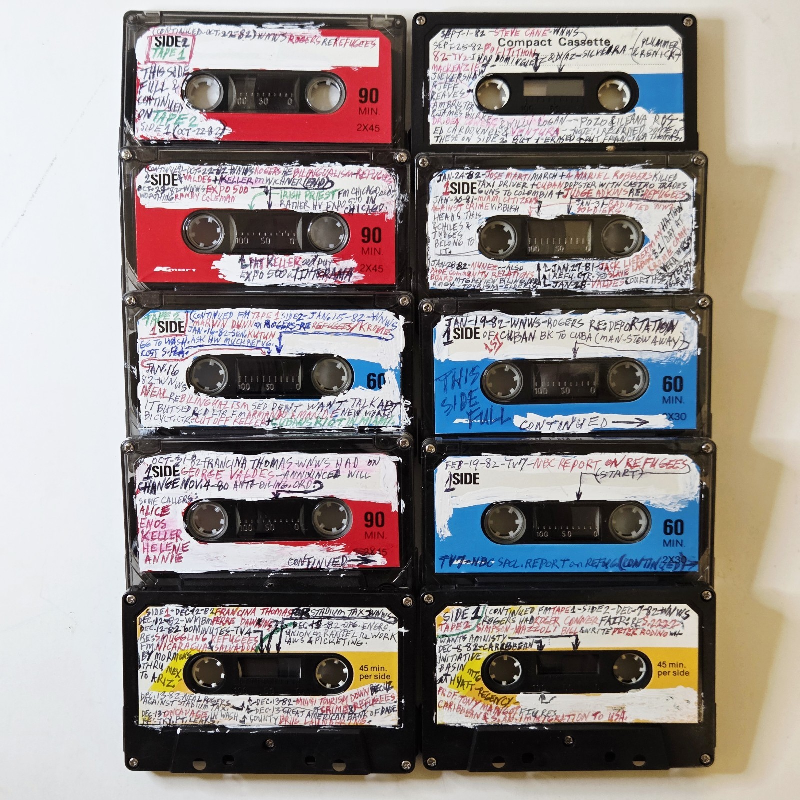 Vintage 1982 AM News Talk Radio Broadcast Cassette Lot Political Archive 1980's