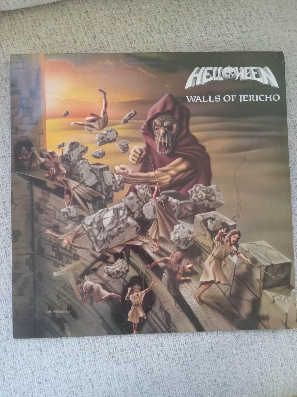 Helloween Walls of Jericho LP 1985 German 1st Press NOISE N0032 EX/VG