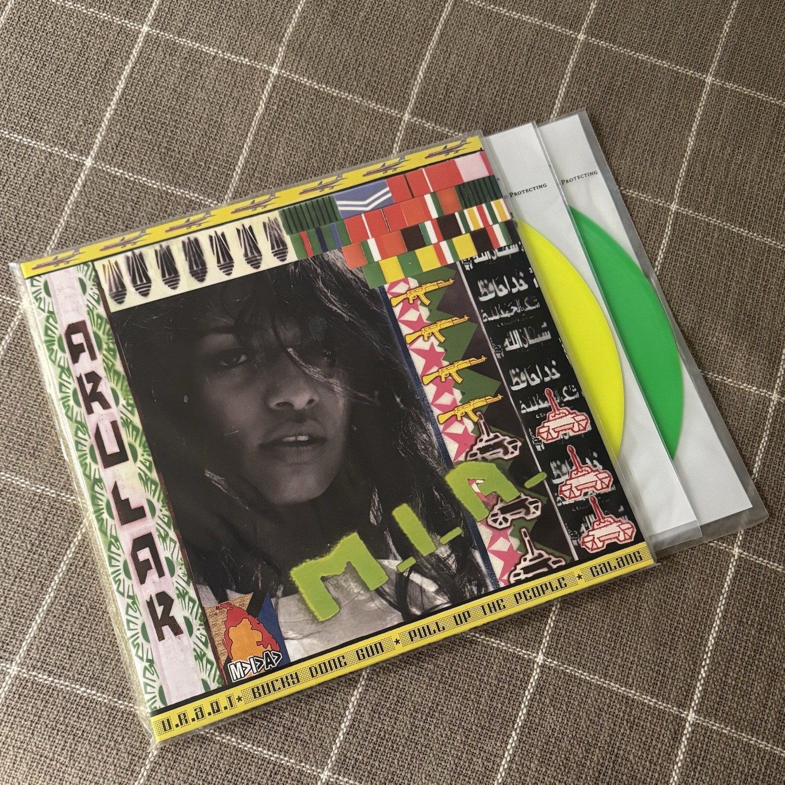 M.I.A. Arular Limited VMP Edition Vinyl Neon Green and Yellow