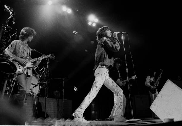 Mick Taylor Mick Jagger Of The Rolling Stones Perform On Stage At - Old Photo
