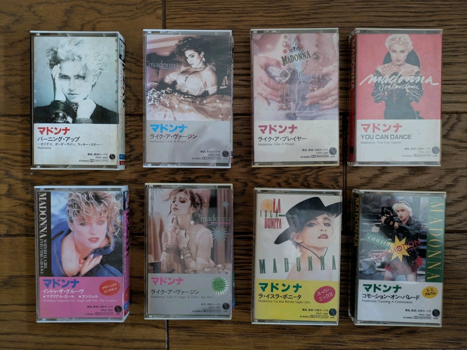 MADONNA Lot of 8 Japan Cassette Tape RARE Sire Japanese Edition Like A Virgin