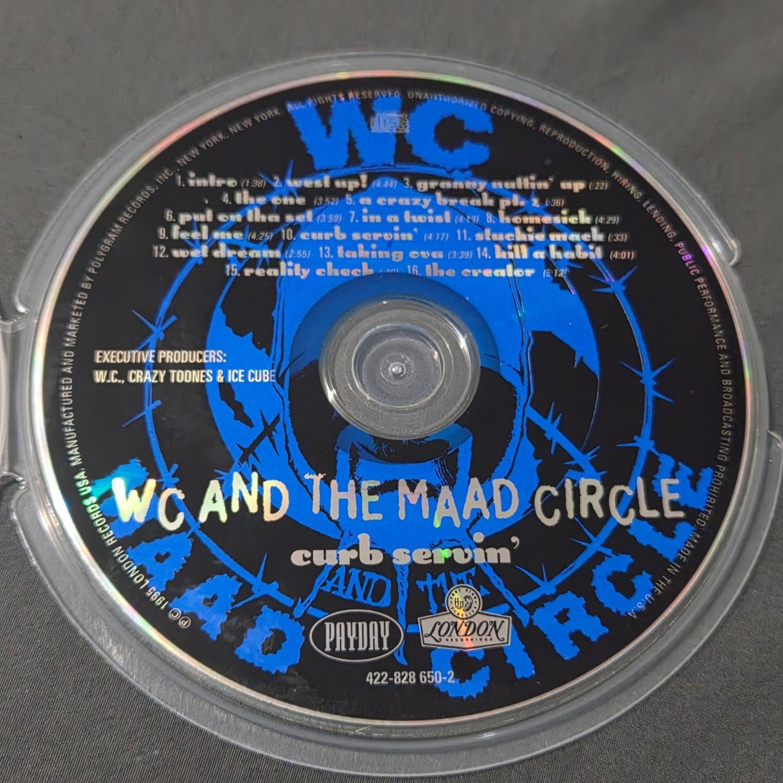 Vtg 1995 WC AND THE MAAD CIRCLE CURB SERVIN' CD RAP HIP HOP