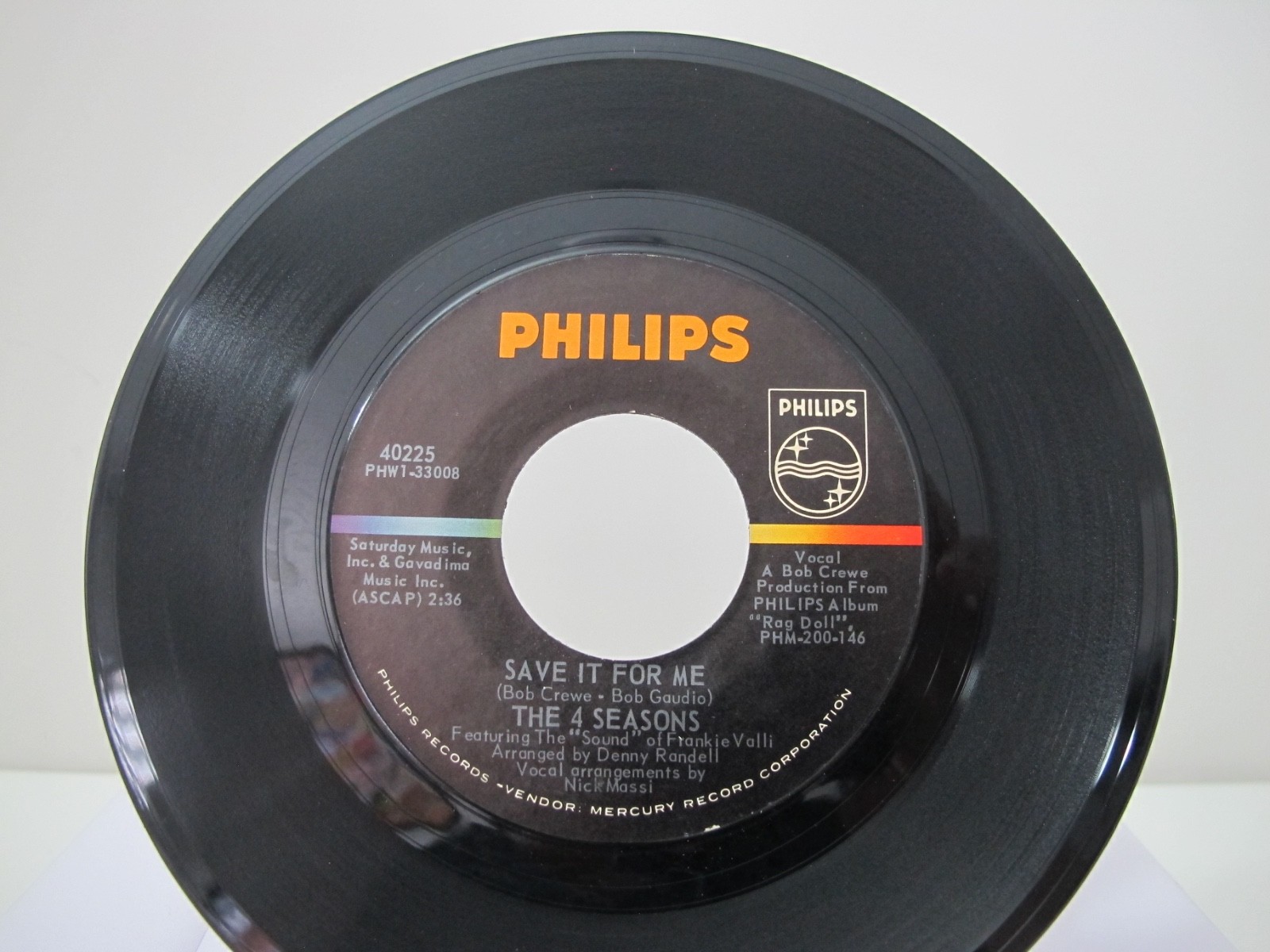 45 RECORD - THE 4 SEASONS - SAVE IT FOR ME