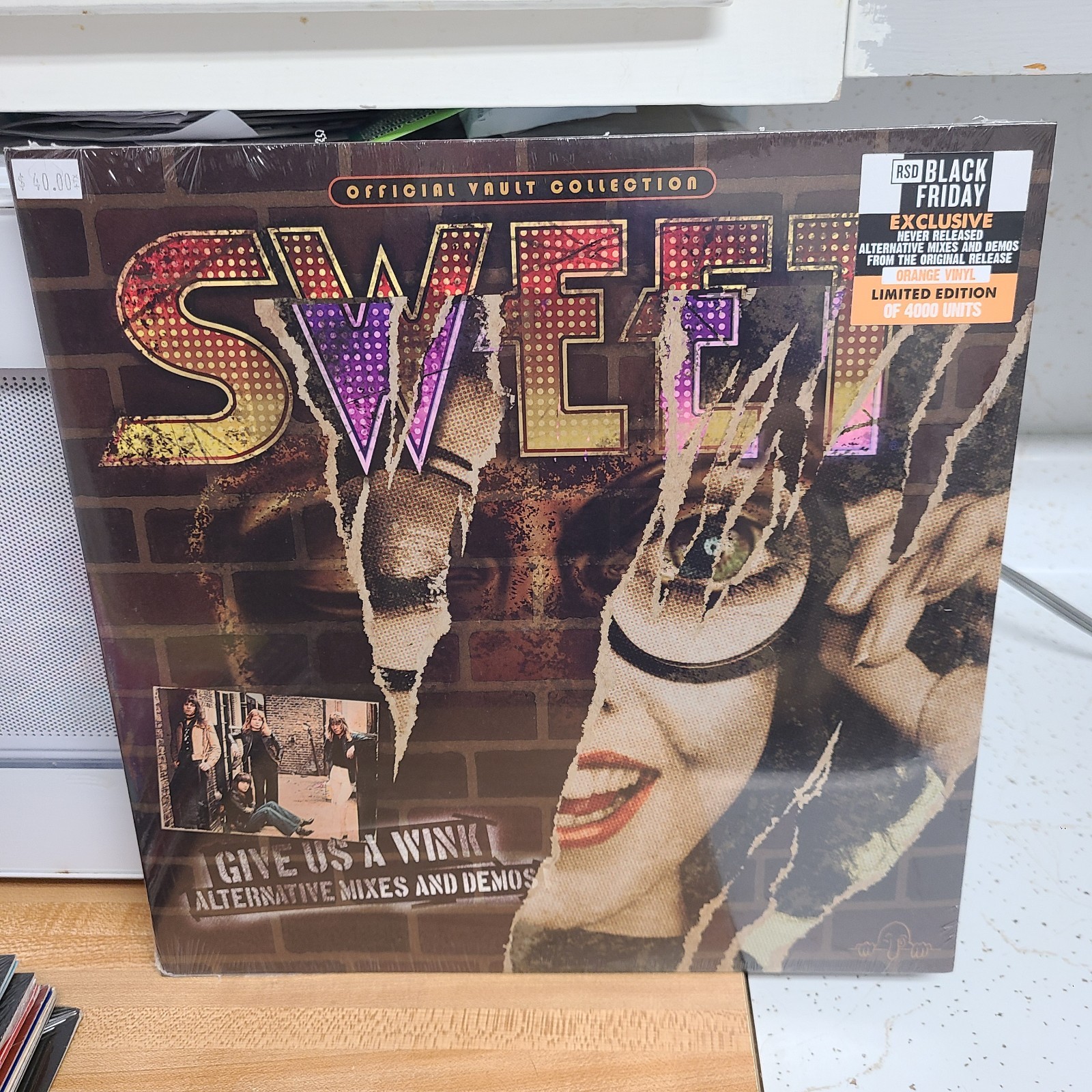 SWEET  GIVE US A WINK ALTERNATIVE MIXES -VINYL RECORD RSD ORANGE VINYL # sealed