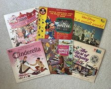 Lot VTG Walt Disney Records Small World Merriest Happiest Cinderalla Best Vinyl picture