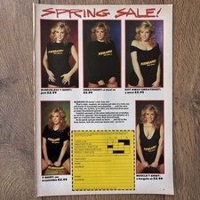 KERRANG Magazine 1988 Spring Sale T-shirt Advertisement Glamour Girl  picture