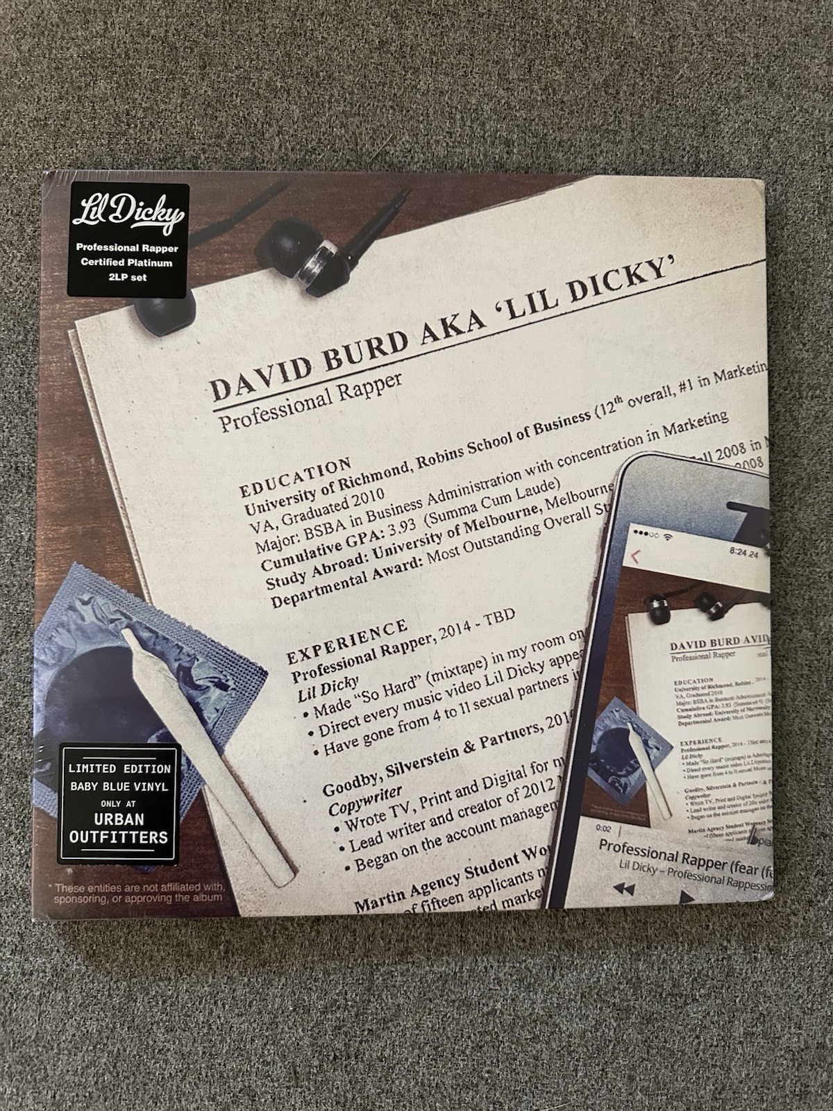 NEW Lil Dicky - Professional Rapper - Urban Outfitters Limited to 1000 Baby Blue