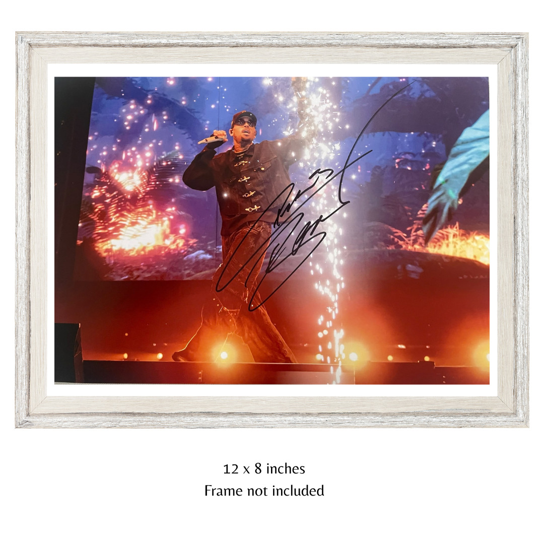 Chris Brown Hand Signed Music Autograph Photo 12x8 Hip Hop COA & PSA Approved CB