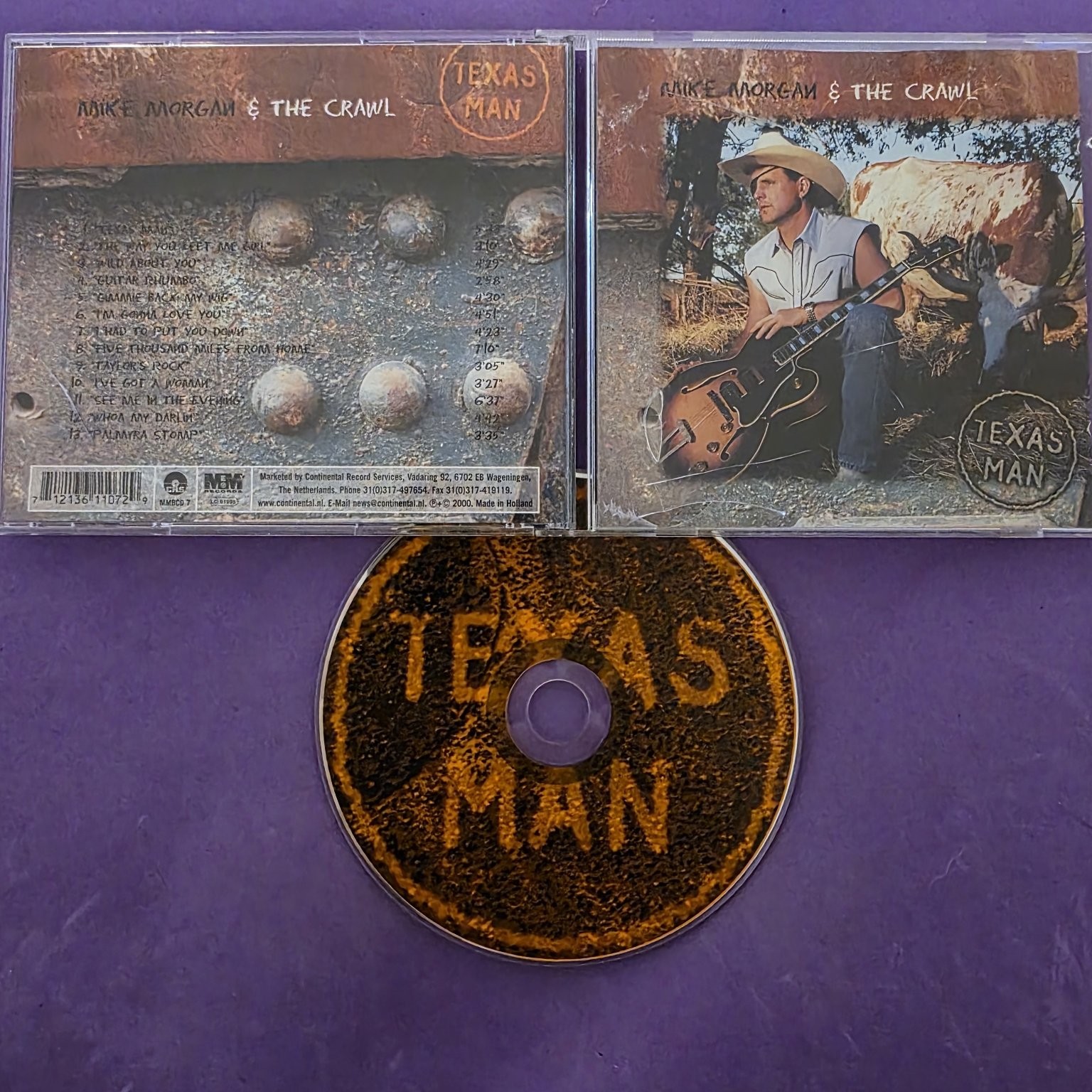Mike Morgan & The Crawl - Texas Man CD 2000 Blues Rock MM Records