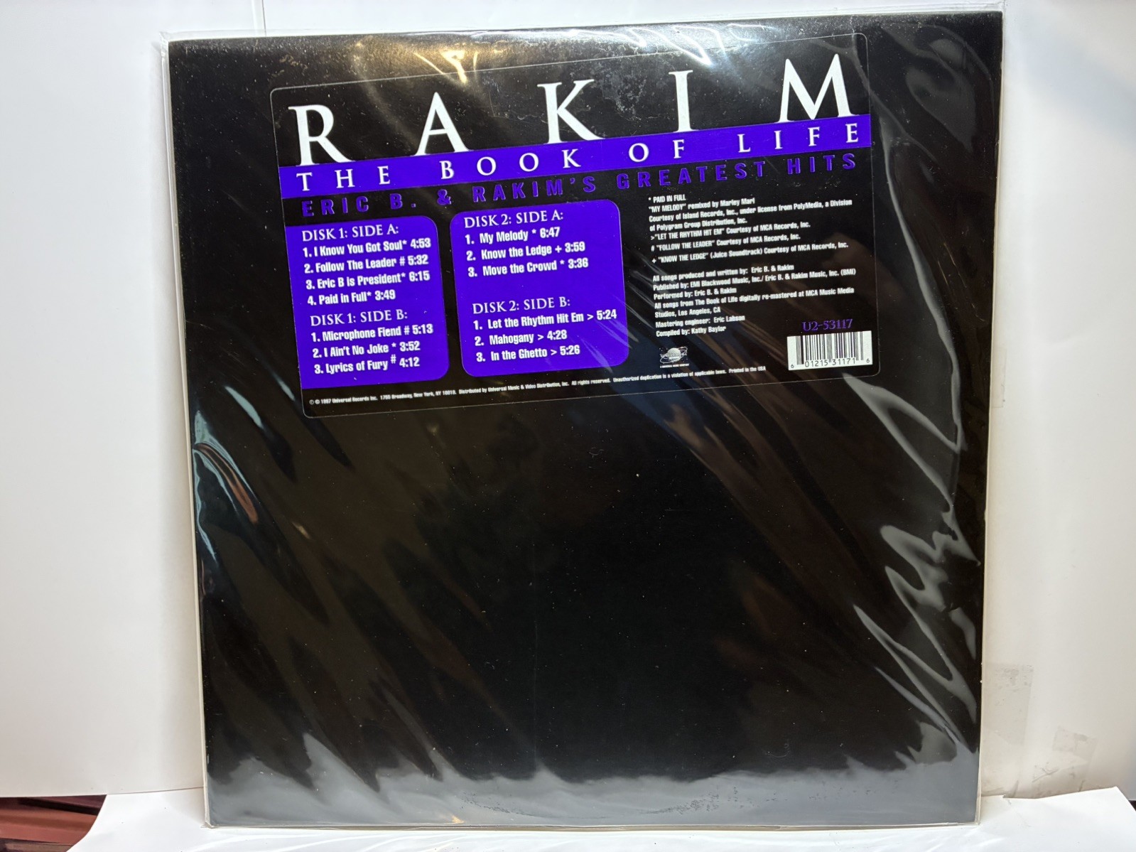 Rakim The Book of Life 2LP Vinyl Record Greatest Hits Used