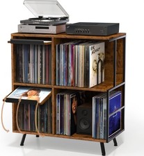 3 Tier Flip Top Record Player Stand, Vinyl Record Storage Holds up to 300+ Albu picture