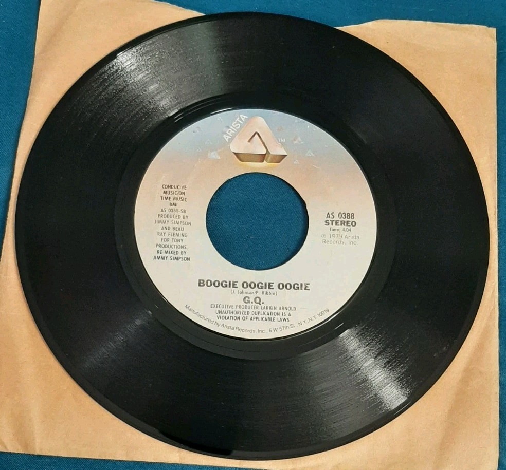 GQ 45 Boogie Oogie Oogie / Disco Nights Arista AS 0388 solid vg