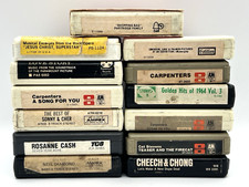 8 TRACK LOT OF 13 VARIOUS CHEECH & CHONG CAT STEVENS SONY & CHER ROSANNE CASH picture