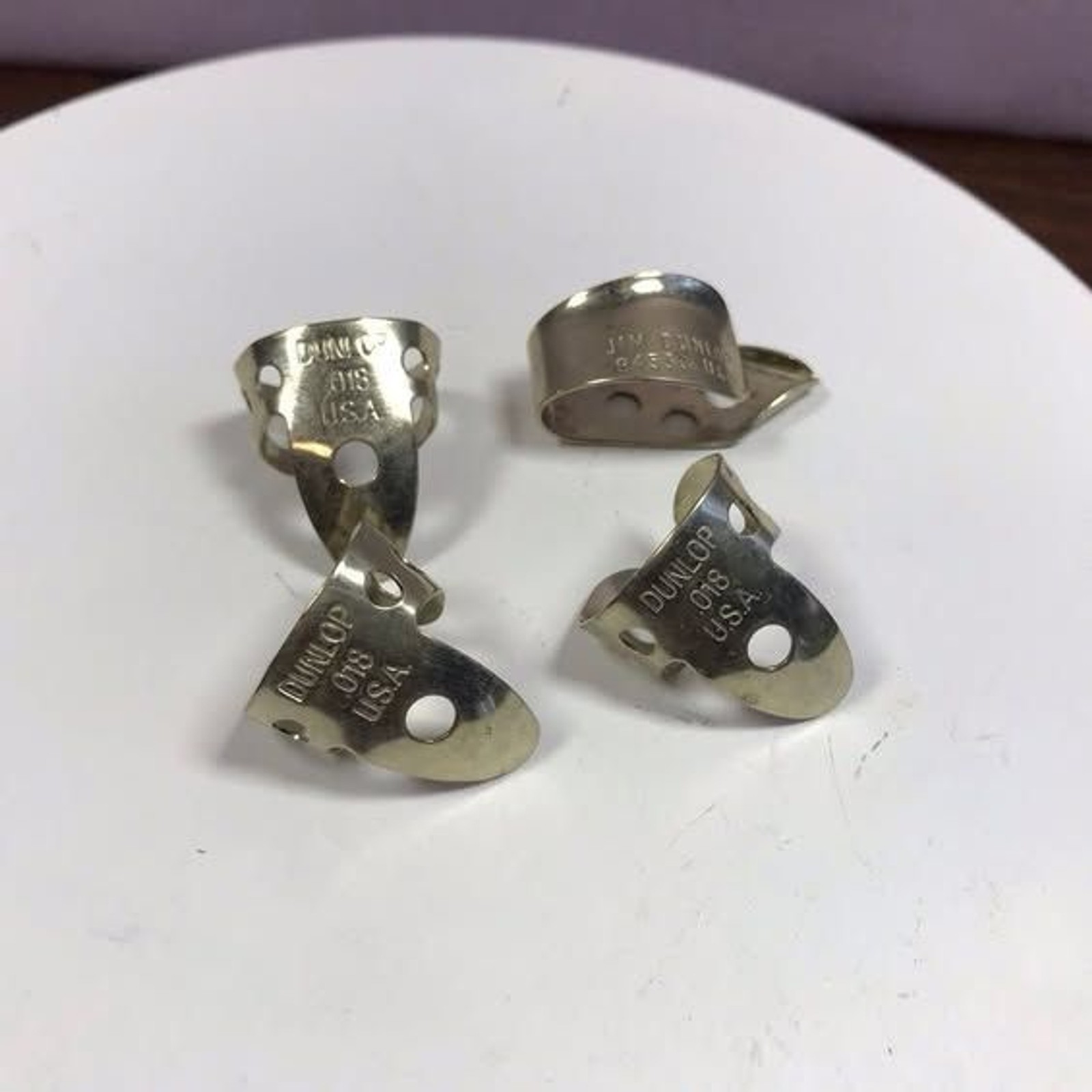 Jim Dunlop 94530 Steel Thumb Pick Vintage Banjo Guitar Made in USA Finger Lot 4