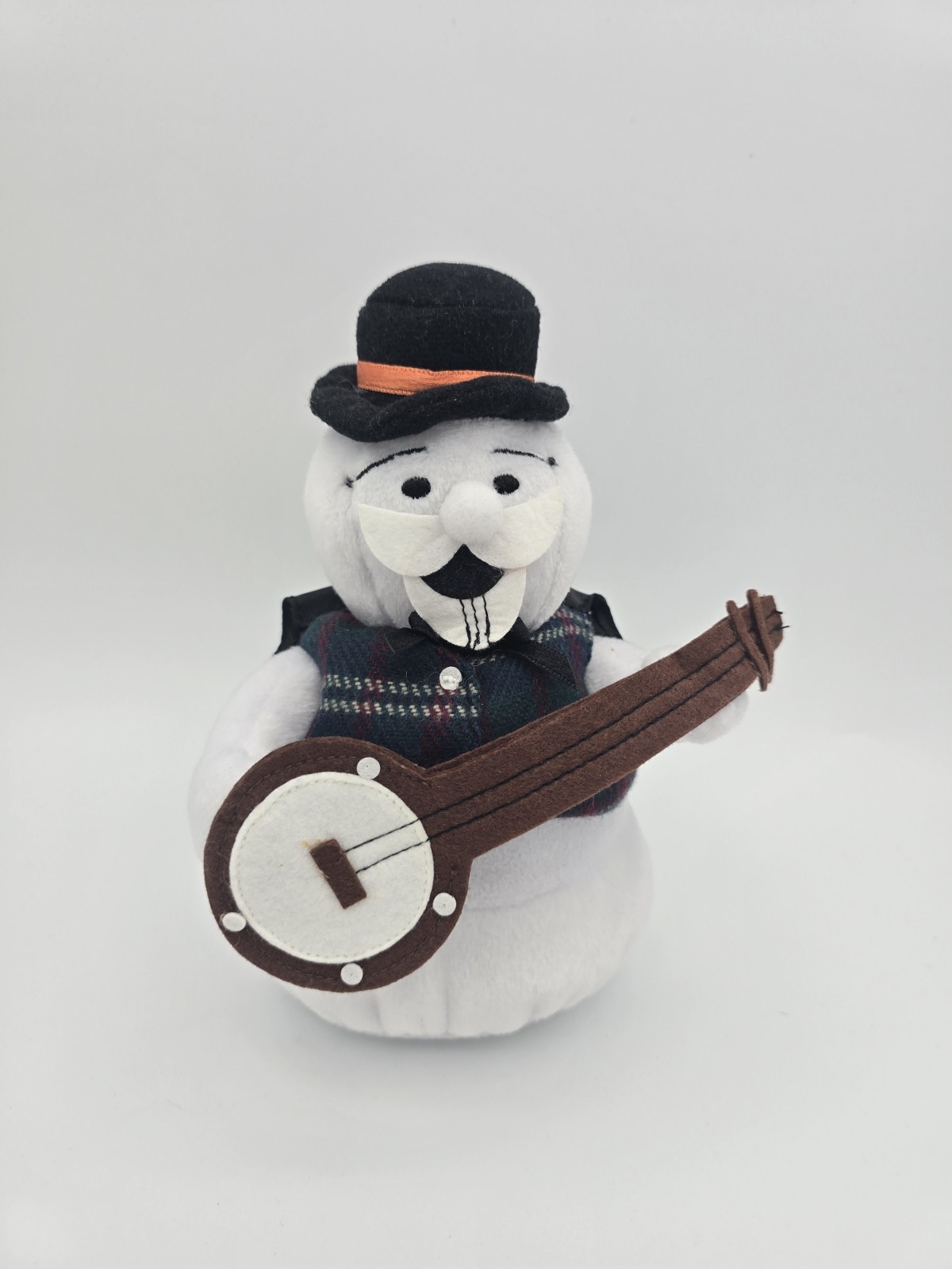 Vintage 1998 CVS Stuffins Sam the Snowman Banjo Plush Rudolph Misfit Toys Case