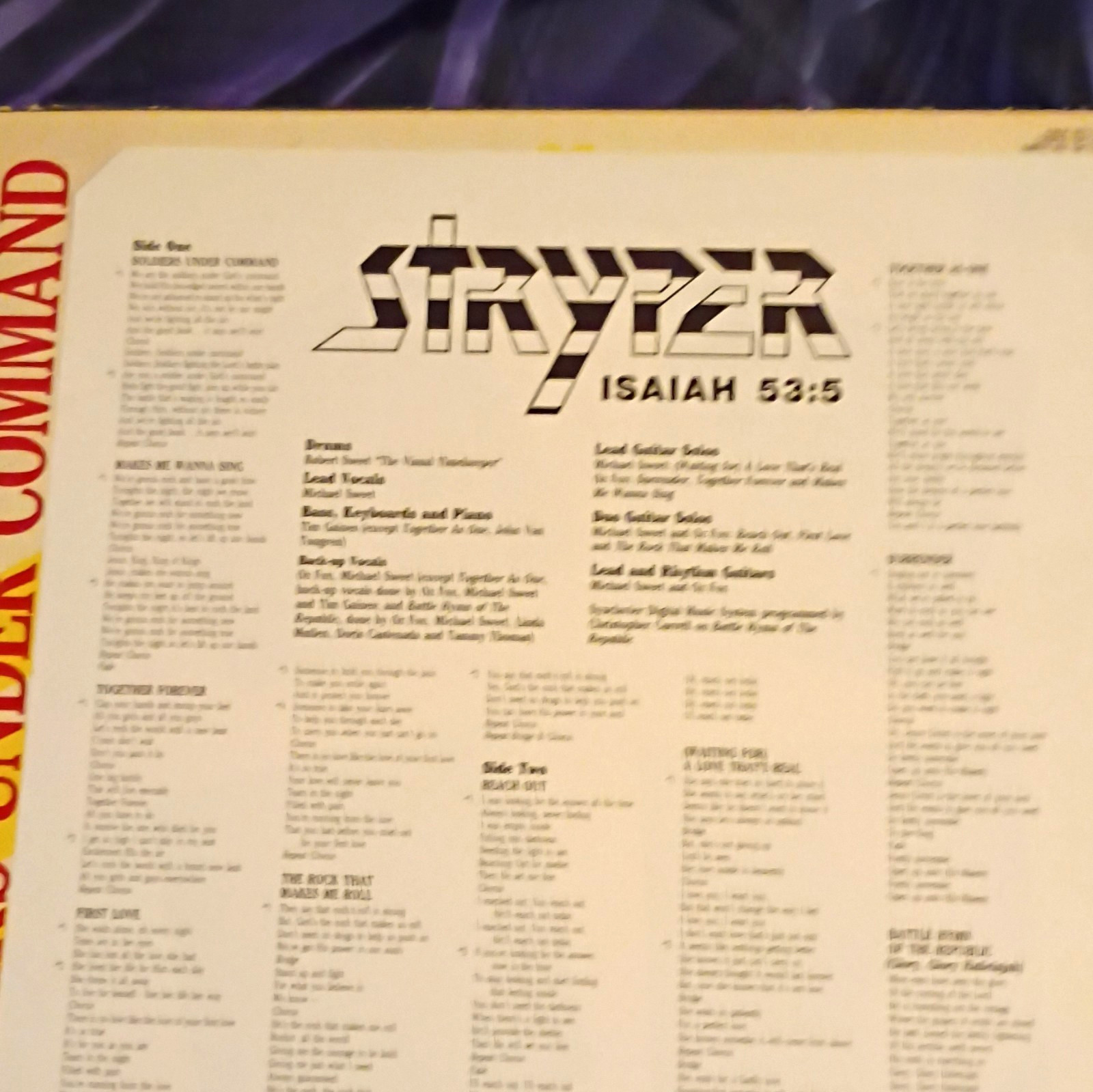 Stryper Soldiers Under Command 12\