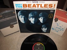 THE BEATLES Vinyl Lp - MEET THE BEATLES - 80s Vintage Capitol Rainbow ST-2047 NM picture