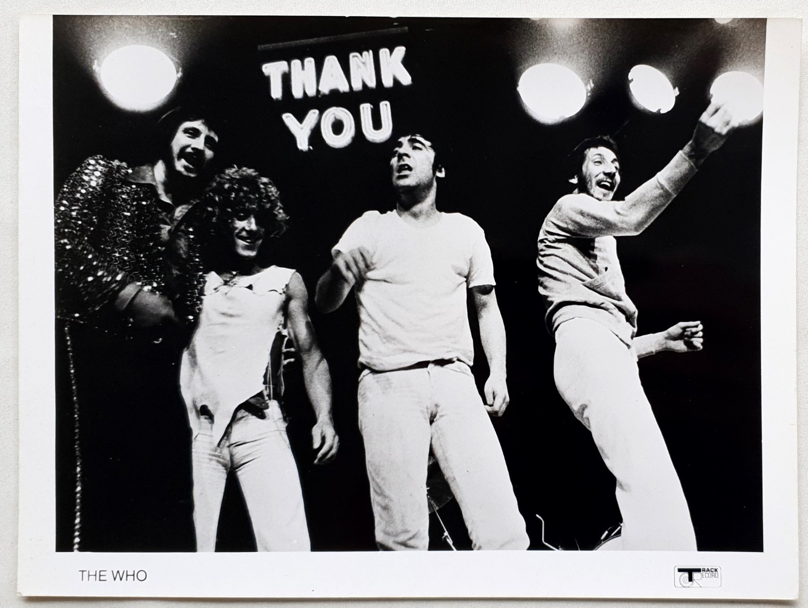 THE WHO Rare Original 1970s Australian Music Industry Promo Photo Track Record