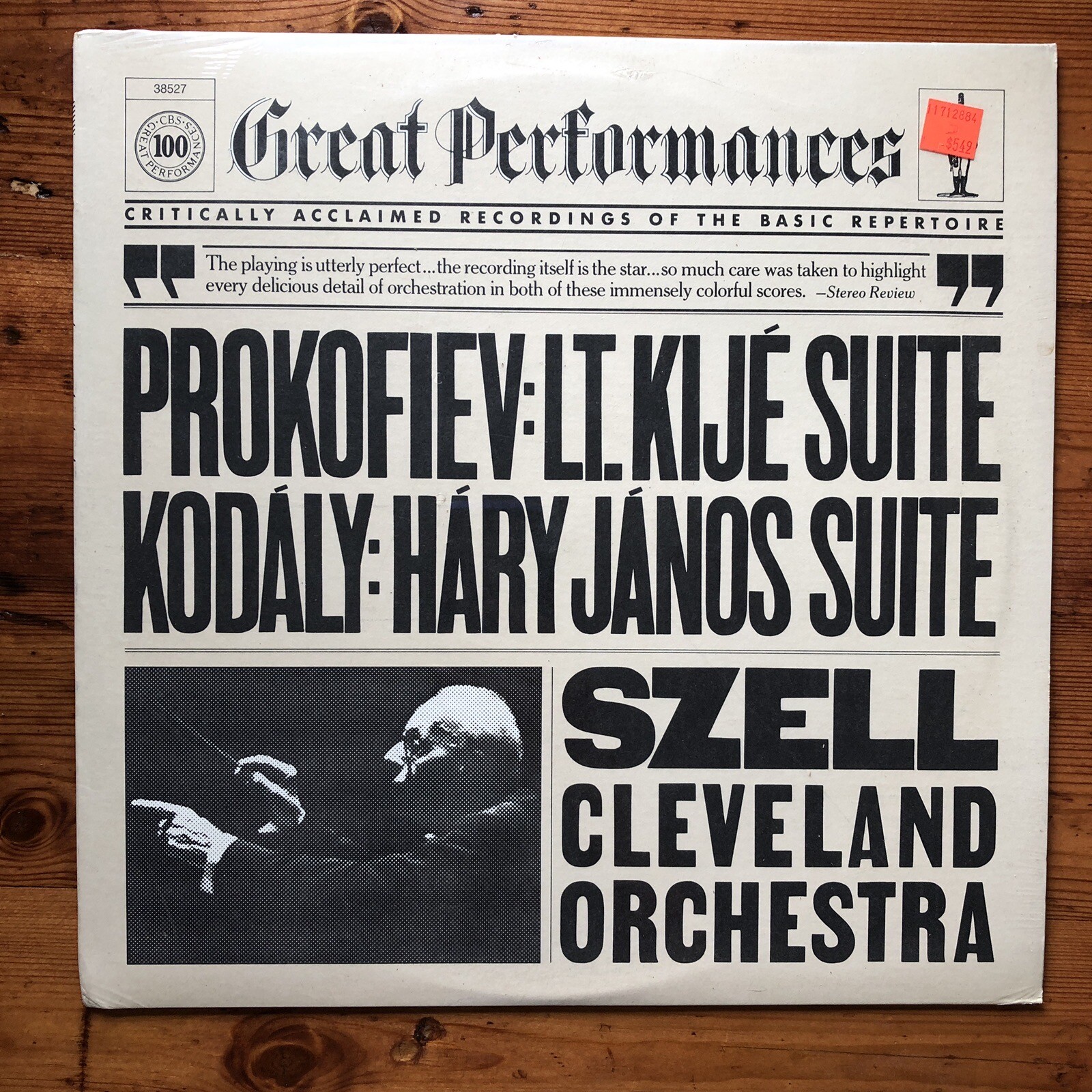 Mint Sealed CBS Great Performances 100 - Prokofiev Kije - Kadaly Janos - Szell