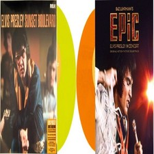 EPiC ELVIS PRESLEY IN CONCERT & SUNSET BLVD 2 ORANGE & YELLOW Vinyl EXCLUSIVES picture