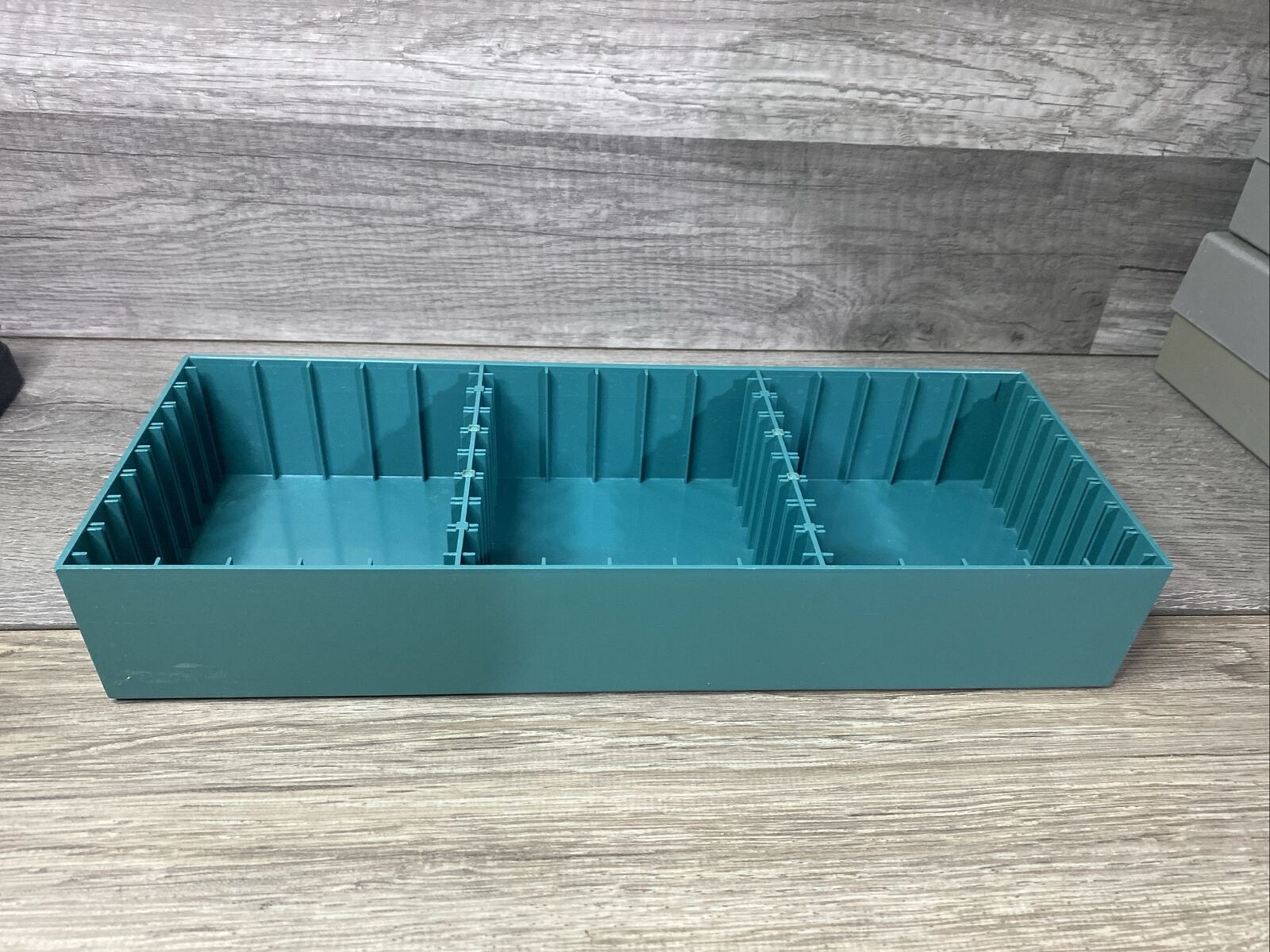 Vintage Teal Cassette Plastic Storage Tray Only LEBO