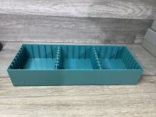 Vintage Teal Cassette Plastic Storage Tray Only LEBO picture