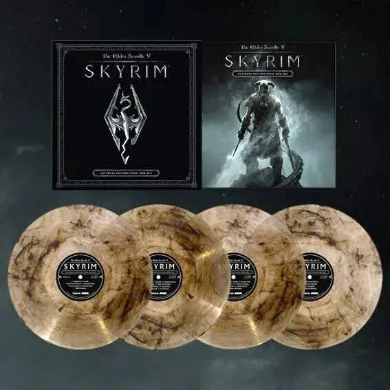 Skyrim Ultimate Edition Soundtrack Vinyl Record 4 LP Paarthurnax Box Set OST VGM