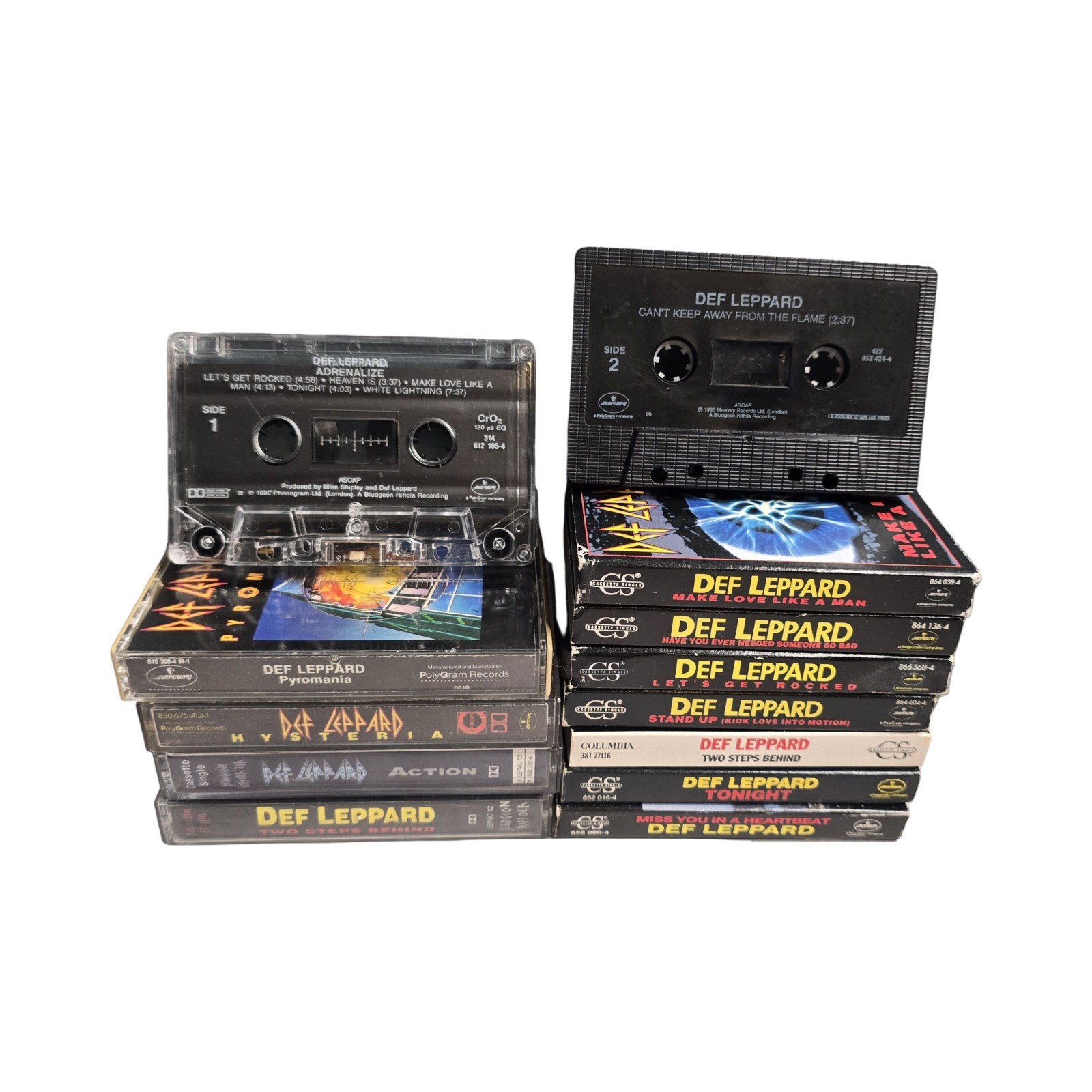 Def Leopard 13 Cassette Tape Lot Rock Hair Metal Hysteria Pyromania And More