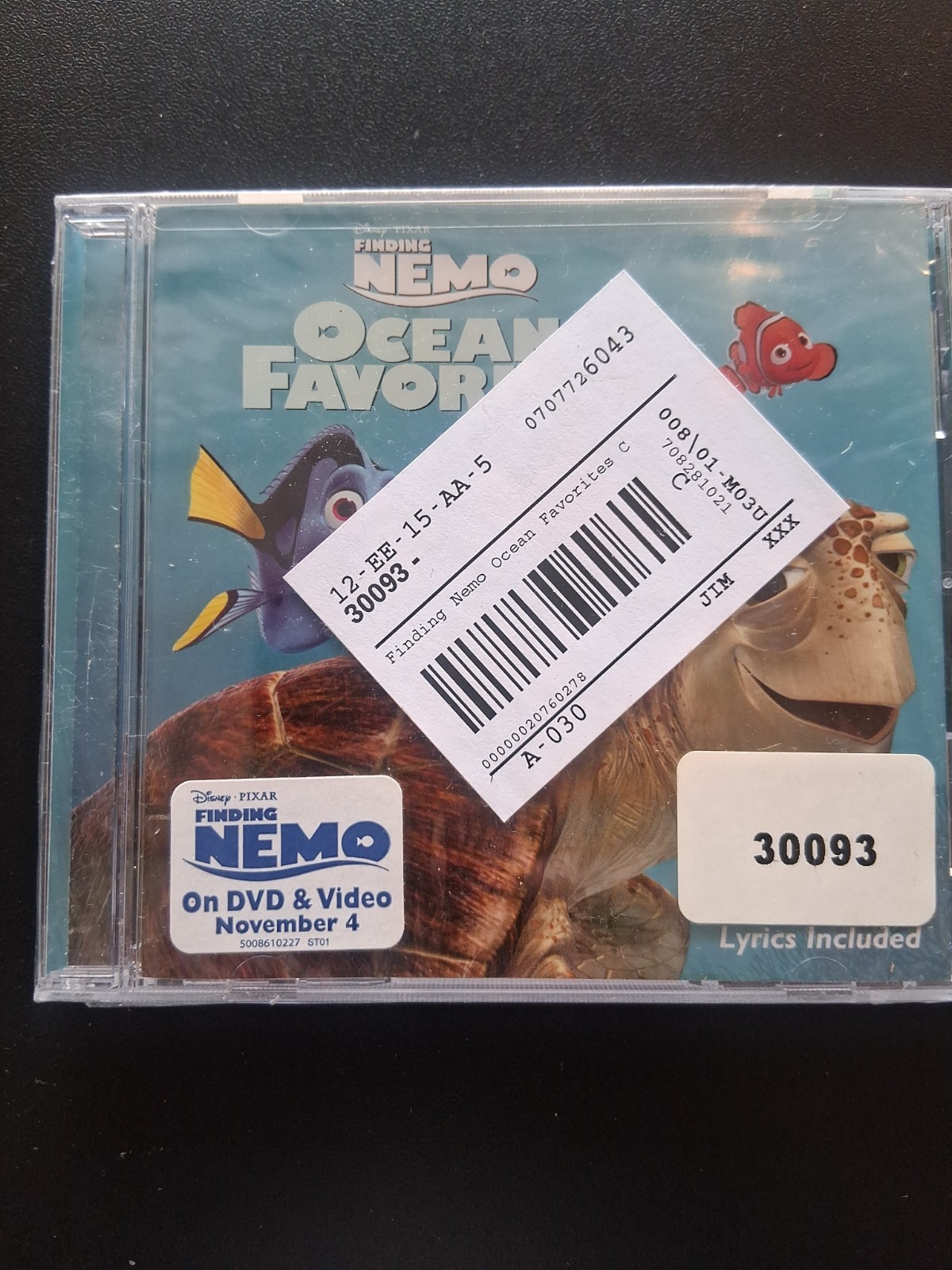 Finding Nemo Ocean Favorites CD Disney Soundtrack Kids 2003 Walt Disney
