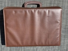 Brown Hardside Cassette Briefcase With 30 Tapes Including Various Artists VIN picture