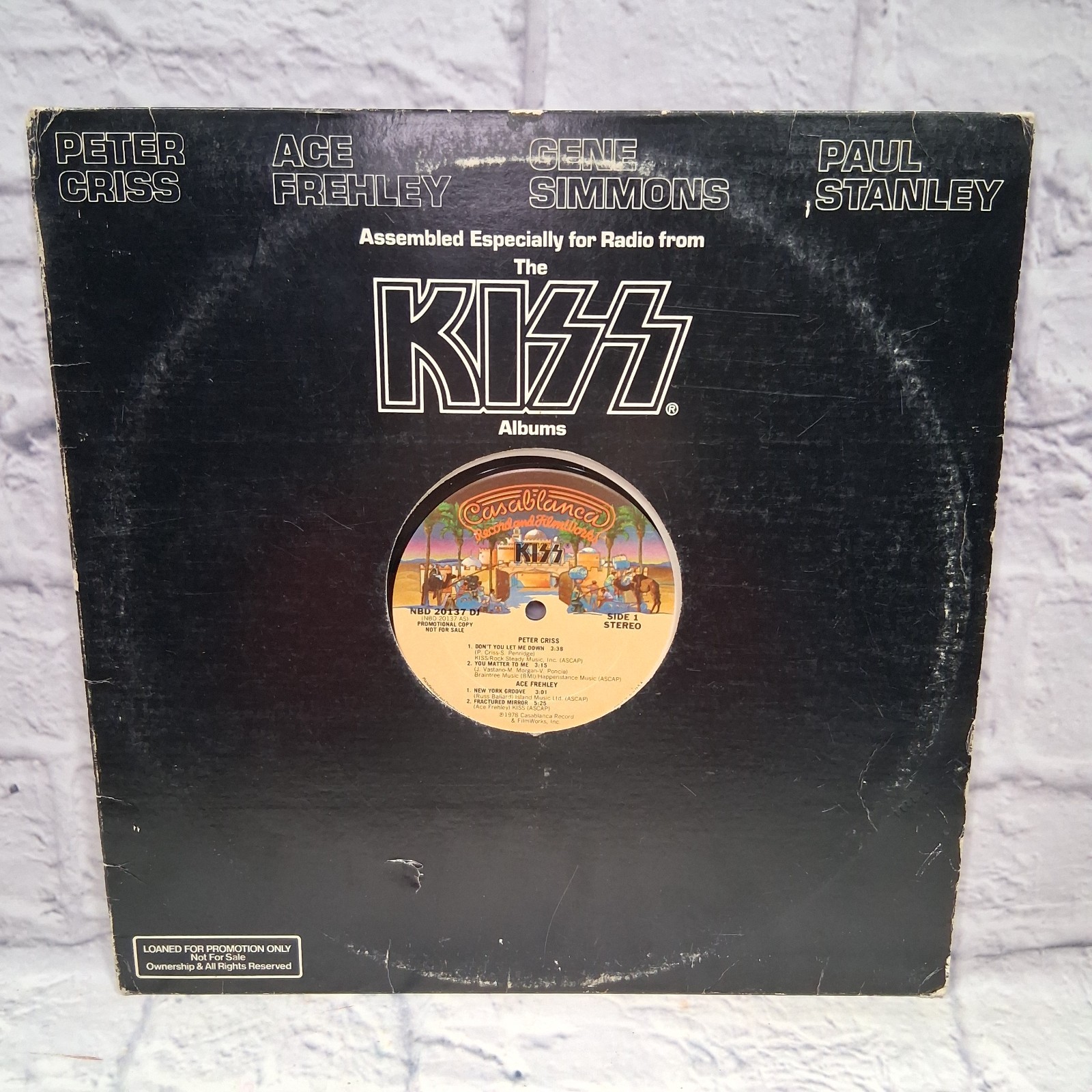 KISS- ASSEMBLED FOR RADIO PROMO ONLY SOLO ALBUMS SAMPLER  1978 VINYL RECORD RARE