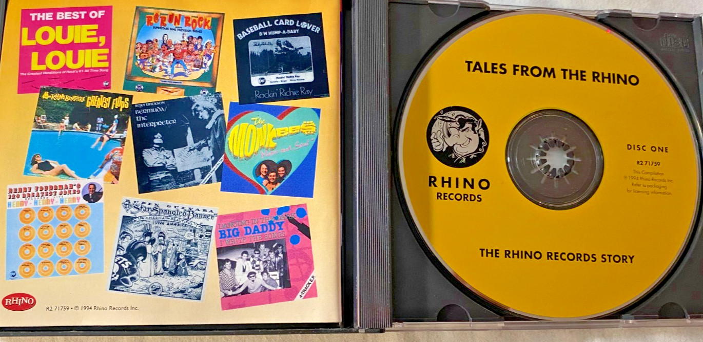 1994 RHINO RECORDS PRESENTS 'TALES FROM THE RHINO' 2 CD/44 RARE TRACKS