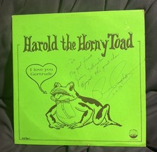 SIGNED Vintage Ronnie Prophet Harold the Horny Toad Live Carousel Club Vinyl 72 picture