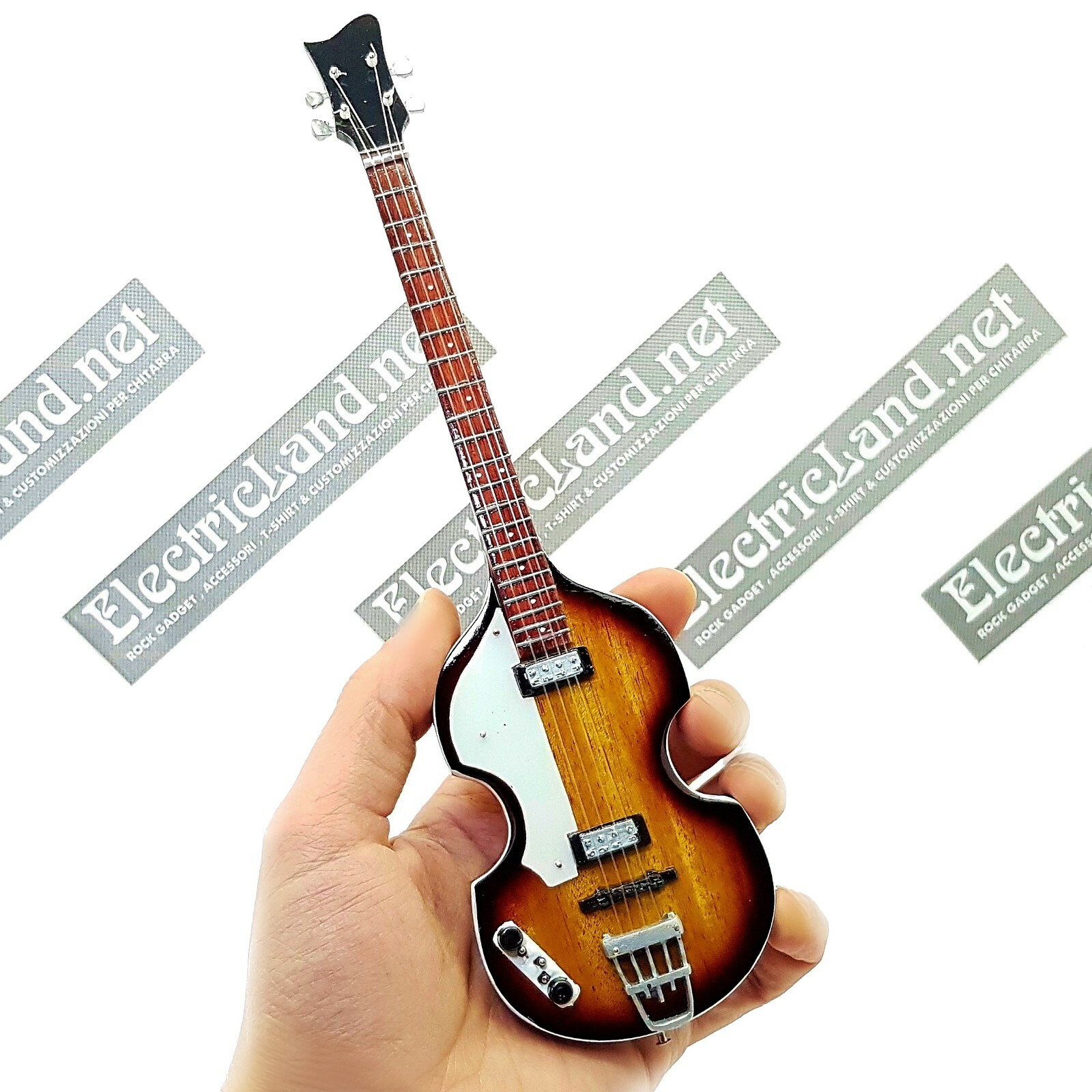 Mini Guitar 1:4 Beatles PAUL McCARTNEY violin bass miniature gadget chitarra 