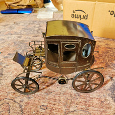 George-Good Corporation Vintage Metal Horse-Drawn Carriage Model Music Box picture