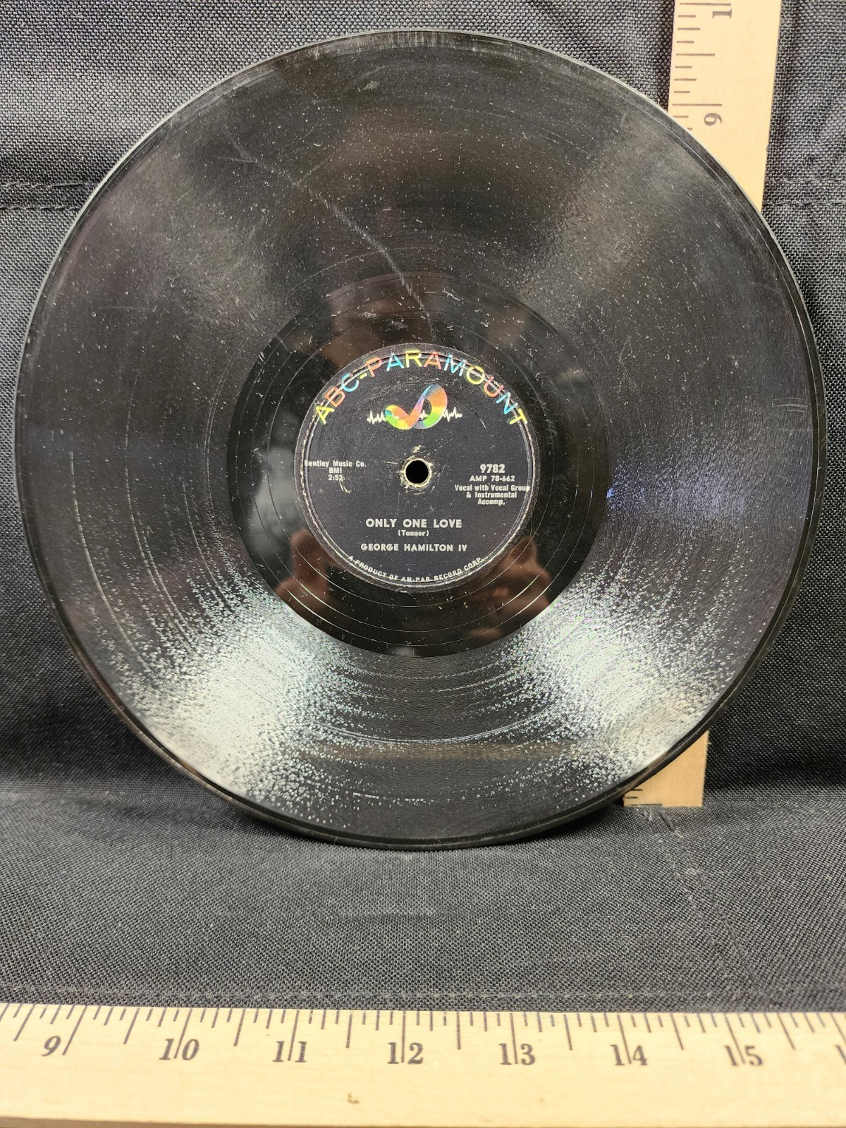 Antique 78 Record Shellac ABC George Hamilton IV Only One Love/Printing Press