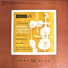 BRAHMS- Double Concerto- MILSTEIN/PIATIGORSKY/REINER-RCA Victor LM 1191 picture