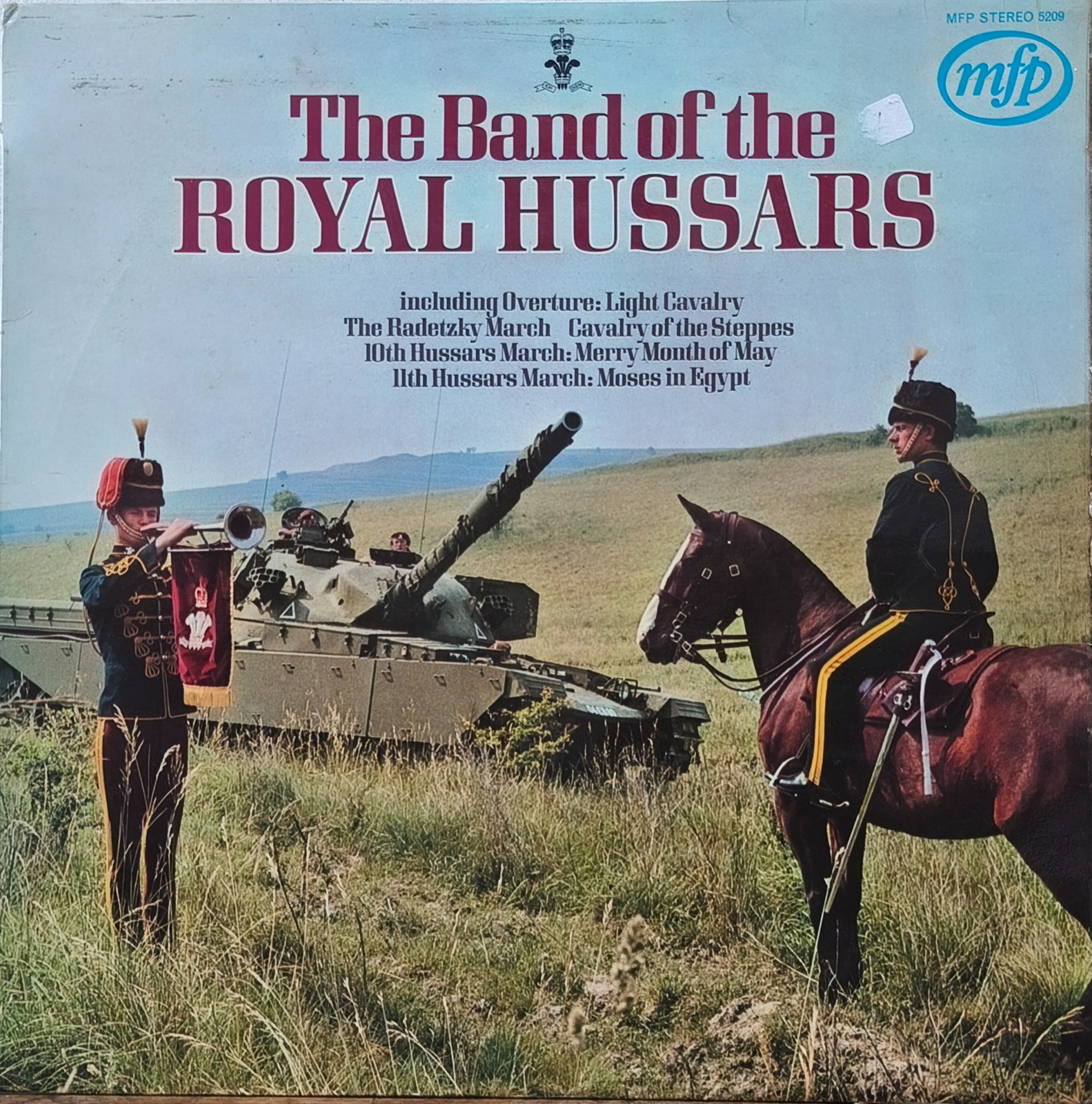 Royal Hussars Military Band Vintage Vinyl LP MFP Records Bandmaster Lane VG