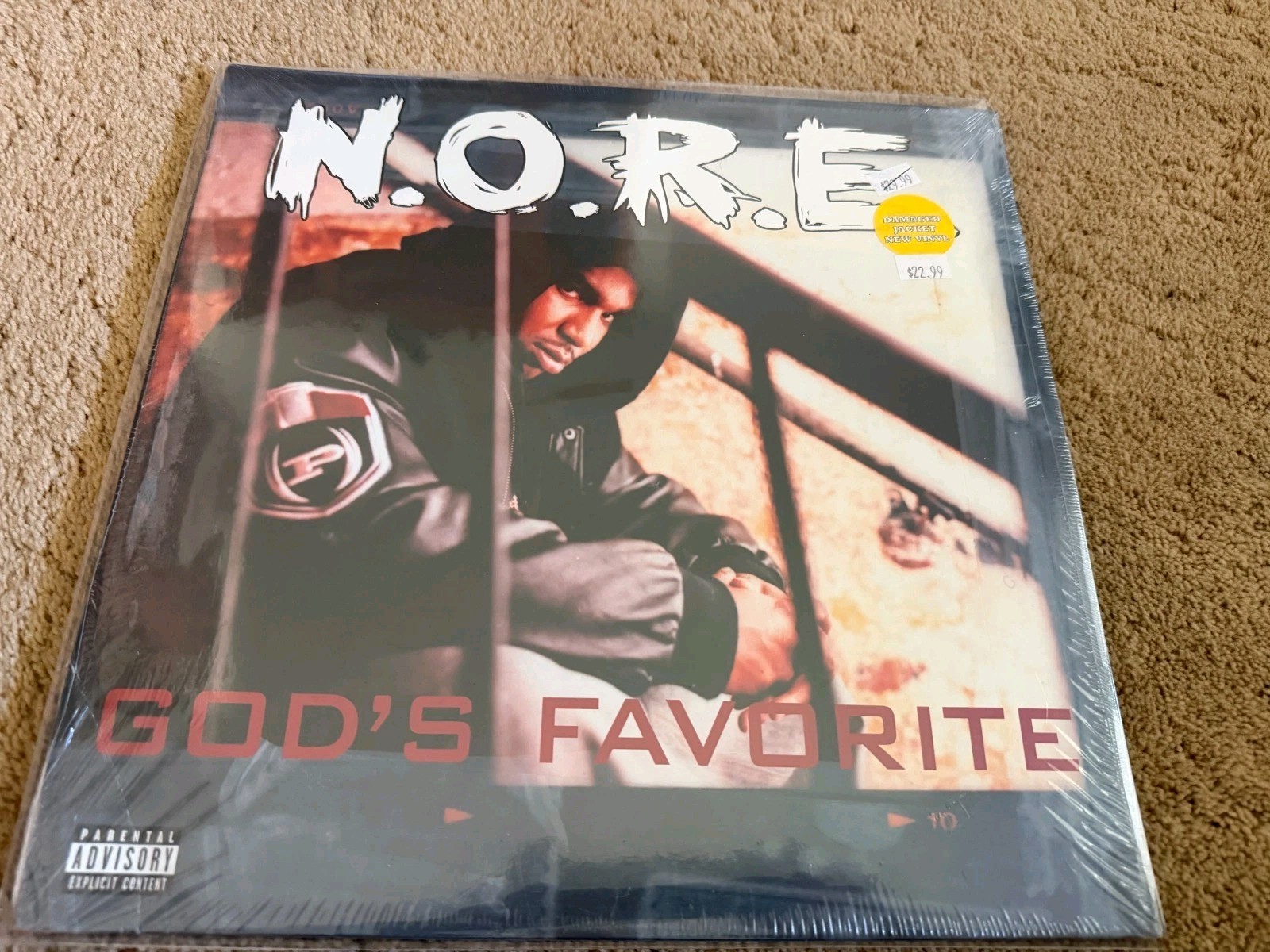 N.O.R.E. NORE God's Favorite LP New Sealed Jacket has some damage Noreaga Vinyl 
