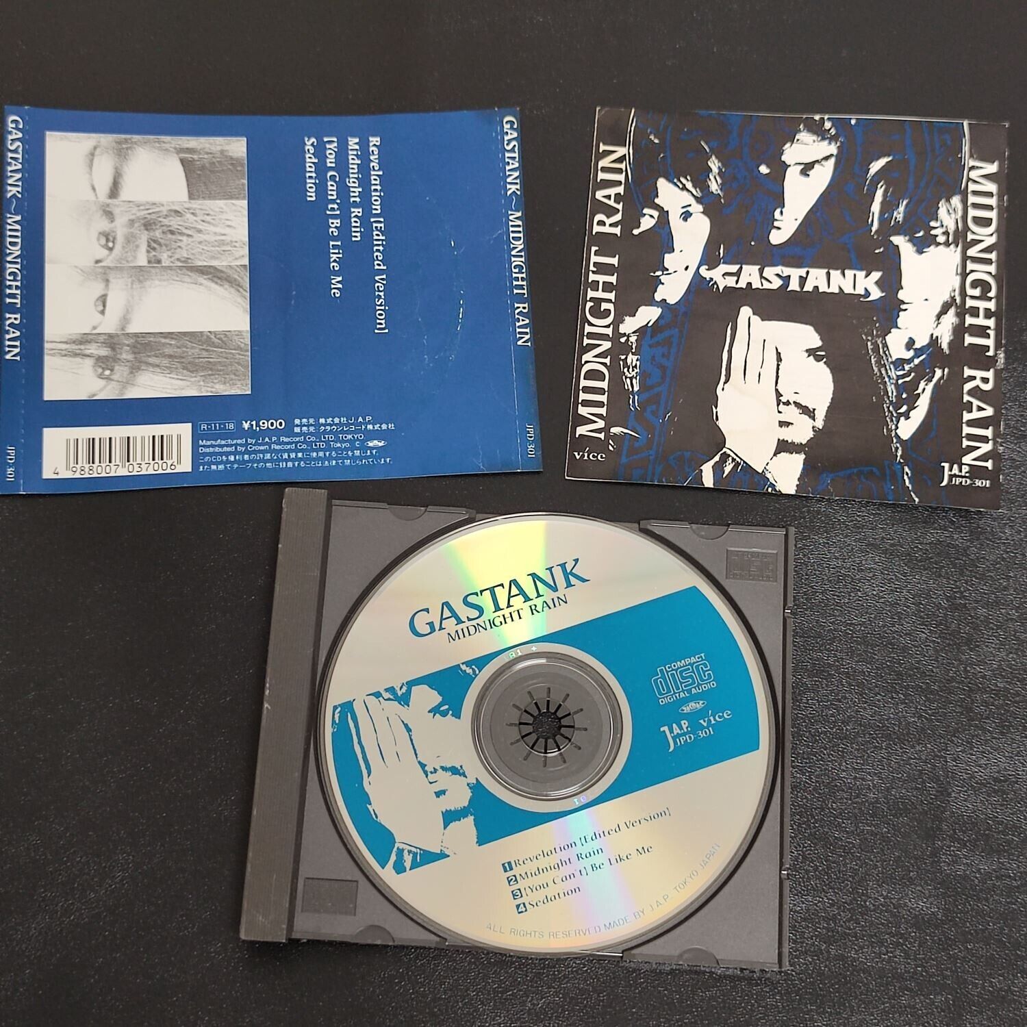 Gastank – Midnight Rain JAPAN CD (1989,JPD-301) 4-track EP  GASTUNK JP METAL *G
