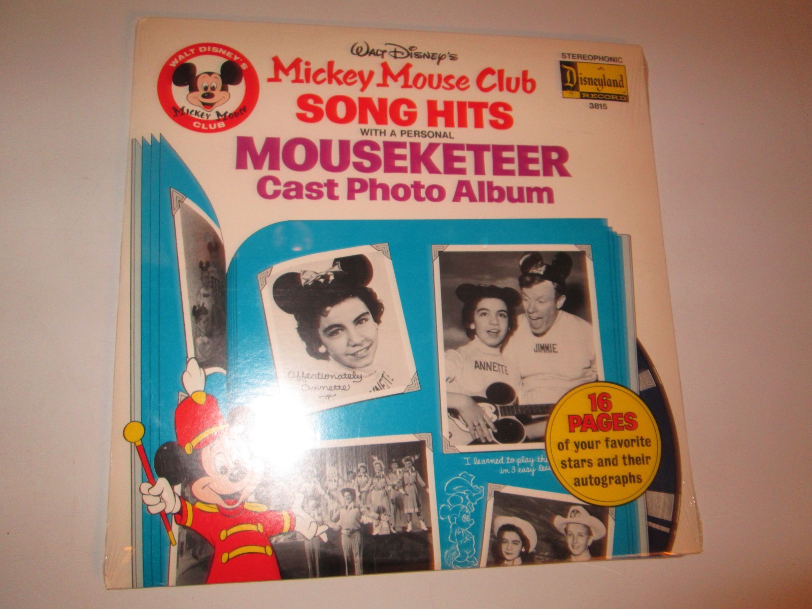 1975 Mickey Mouse Club Song Hits Vinyl Record W/ Mouseketeer Cast Photos SEALED