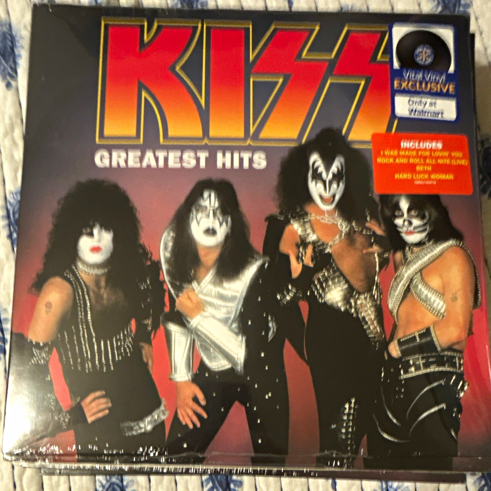 Kiss Greatest Hits UMe Rock Vinyl LP Record Walmart Exclusive Cardboard Sleeve