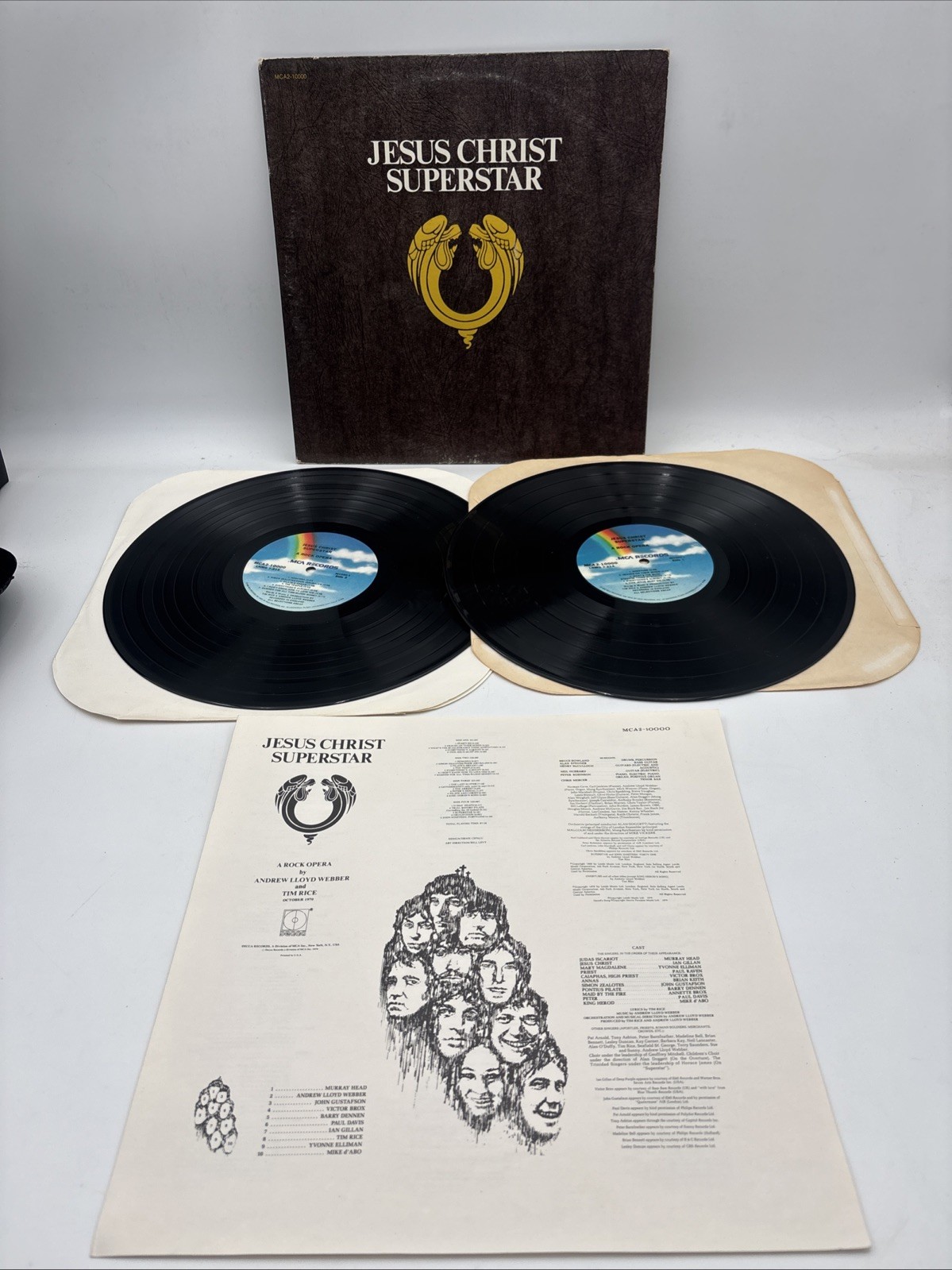 Jesus Christ Superstar Vintage Vinyl 2LP 1970 MCA Record MCA2-10000 W/BOOKLET
