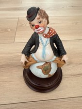 Vintage 1980 Albert E. Price porcelain and ceramic hobo clown music box picture