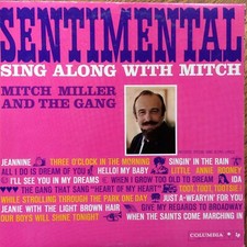 Sentimental Sing Along Mitch Miller Lyrics Columbia VG+ 6 eye CL 1457 PET RESCUE picture