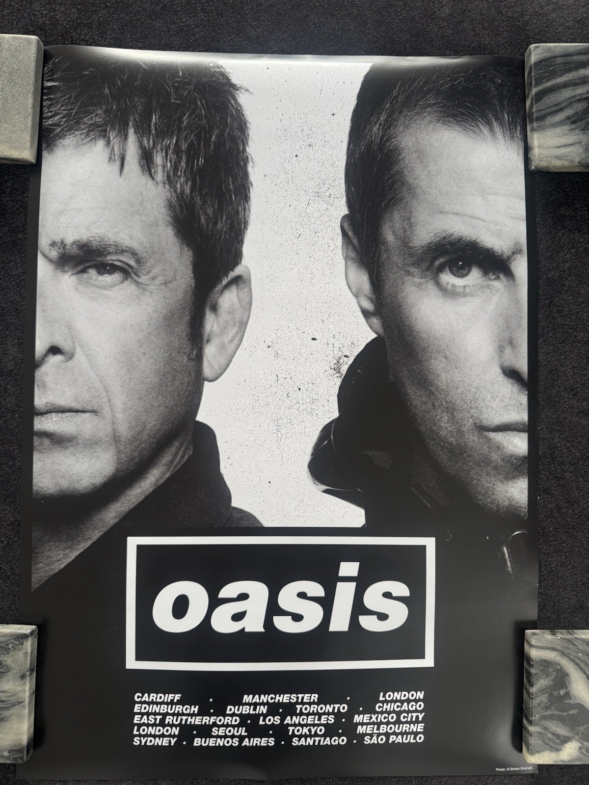OASIS - Live 25 - OFFICIAL - Half faces World Tour Poster 