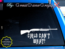 Girls Can't What? #4 -Hunting -Vinyl Decal Sticker -Color Choice -HIGH QUALITY picture