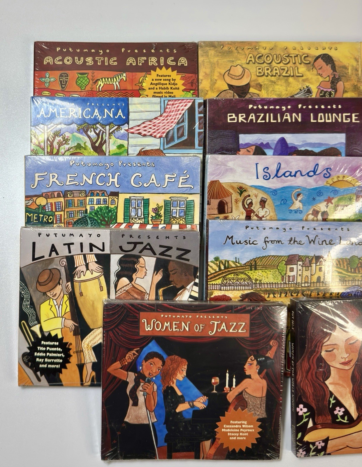 Putumayo Presents Variety CD Lot of 14 New Sealed Latin Americana Brazil French